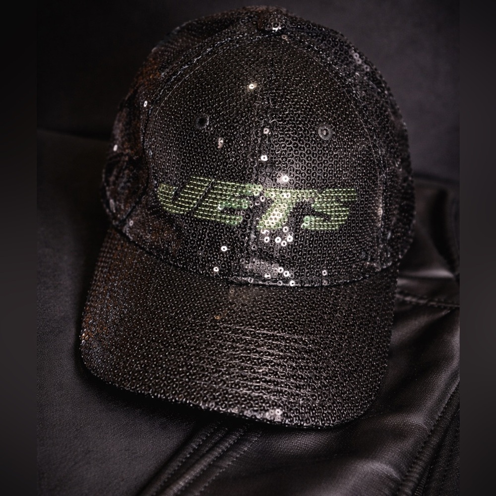 Victoria’s Secret PINK x New Era NY Jets Black Sequin Cap – Glam NFL - Picture 8 of 8